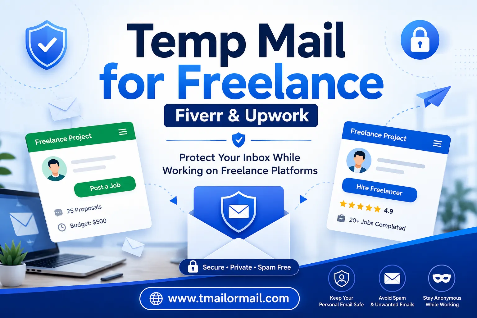 Temp Mail for Freelance - Fiverr & Upwork